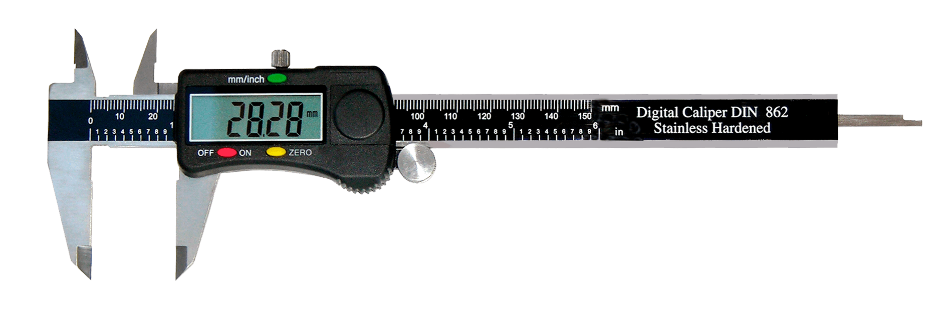 Digital caliper with roll and data output 150 mm