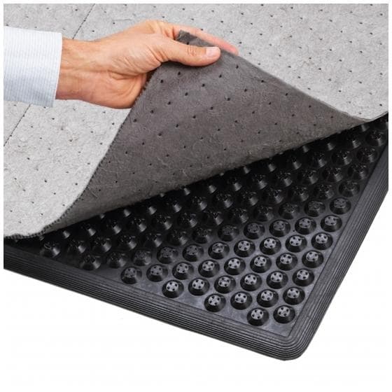 Tapis antifatigue à utiliser avec de la fibre absorbante. Fabriqué en Nitrile, r