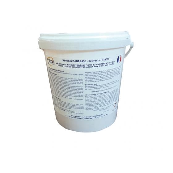 Neutralisant chimique pour les Bases. Agit par gélification et changement de cou