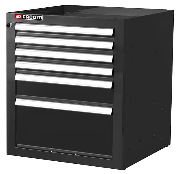 JLS MEUBLE BAS 6 TIROIRS NOIR