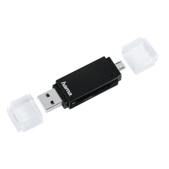 LECTEUR DE CARTE USB HAMA 2.0 OTG - NOIR