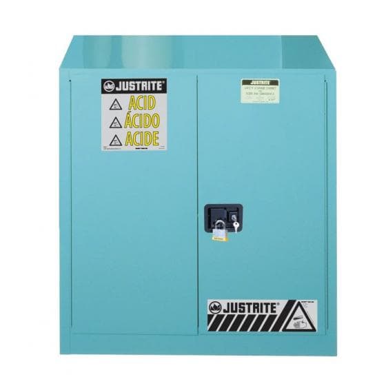 Armoire de sécurité bleue pour produits corrosifs,