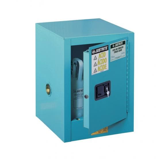 Armoire de sécurité bleue pour produits corrosifs,