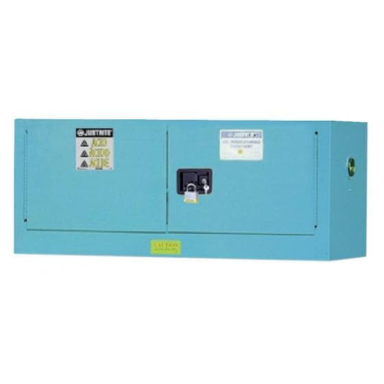 Sur armoire de sécurité bleue pour produits corrosifs,