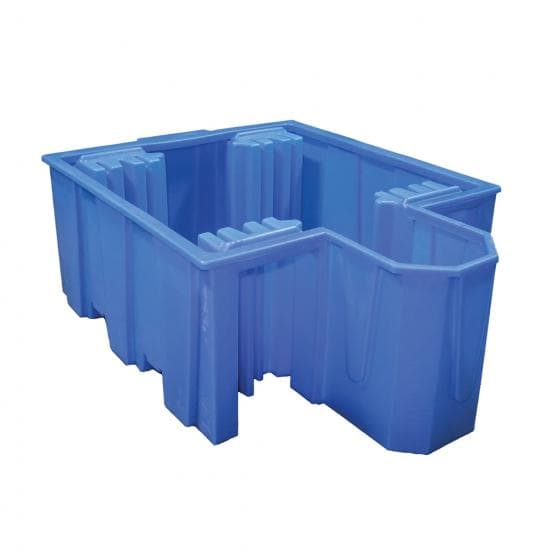 Bac de rétention polyéthylène, rétention de 1100 litres, avec bac de sous-tirage