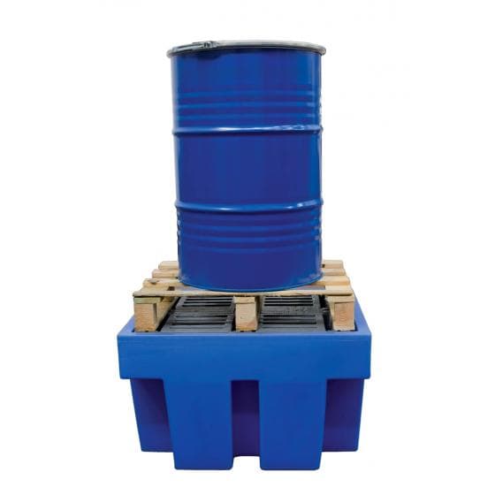 Bac polyéthylène (900 x 700 x 525 mm) rétention de 225 litres,