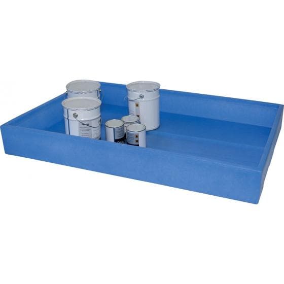 "Plancher de rétention polyéthylène, rétention de 150 litres, sans caillebotis.