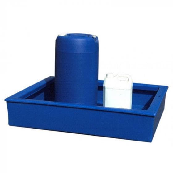 "Bac de rétention polyéthylène, rétention de 100 litres, sans caillebotis, sans