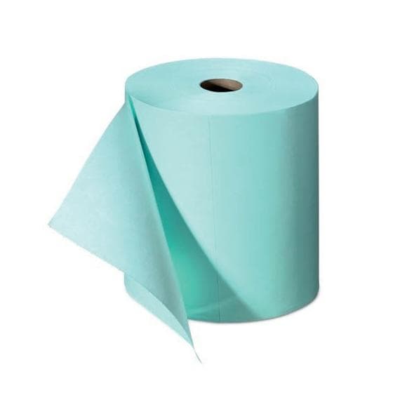 Essuyage non tissé en fibres cellulose et polyester, couleur turquoise,