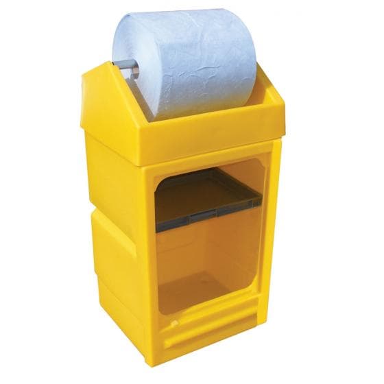 Armoire de stockage avec dévidoire pour rouleau absorbant. Avec 1 étagères PE am