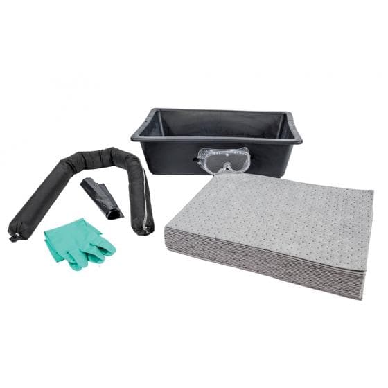 Kit d'intervention pour tous liquides, ADR, capacité d'absorption 50 litres. Con