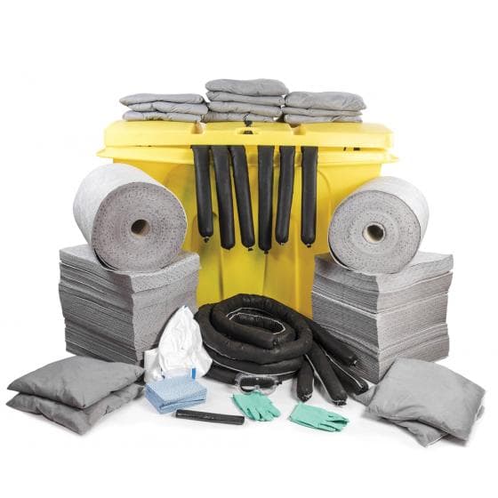Kit d'intervention pour tous liquides, capacité 800 litres. Contenant : Coffre P