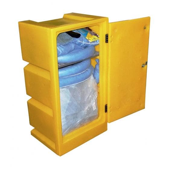 Kit d'intervention pour tous liquides, capacité d'absorption 150 litres. Contena