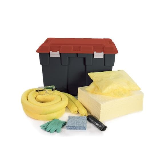 Kit d'intervention pour produits chimiques et tous liquides, capacité d'absorpti