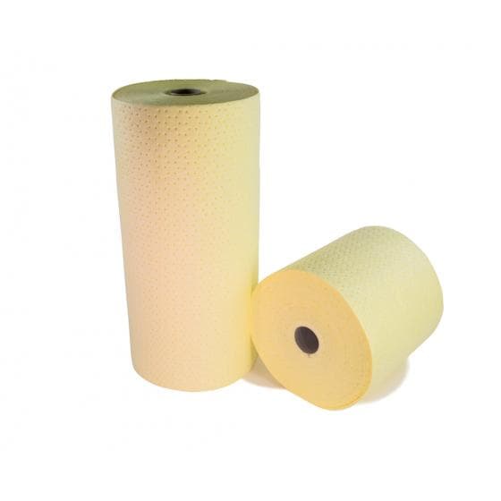 "Rouleau aborbant chimiques et tous liquides, pur fibre de polypropylène, simple