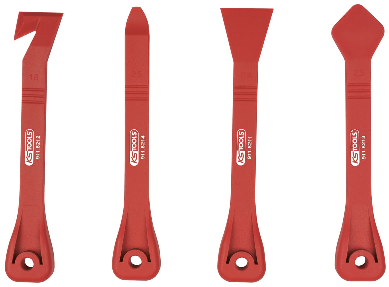 Jeu de leviers et grattoirs pour vitre. 4 pcs