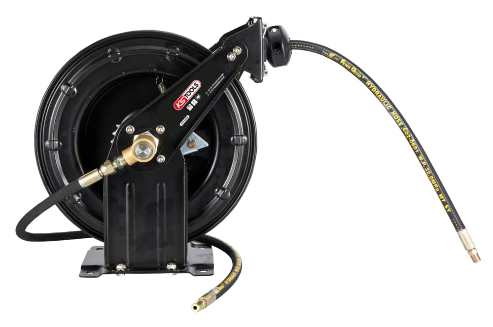Enrouleur huile pour meubles SRM tuyau diam. 6 mm. raccord 1-4'' - 8+1m