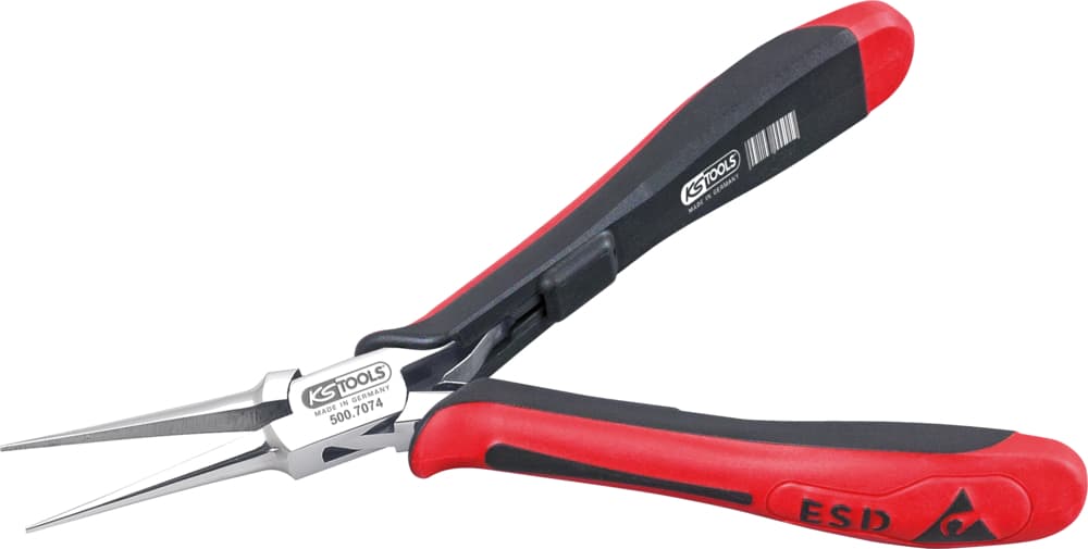 Pince ESD à becs longs ronds lisses. 150 mm