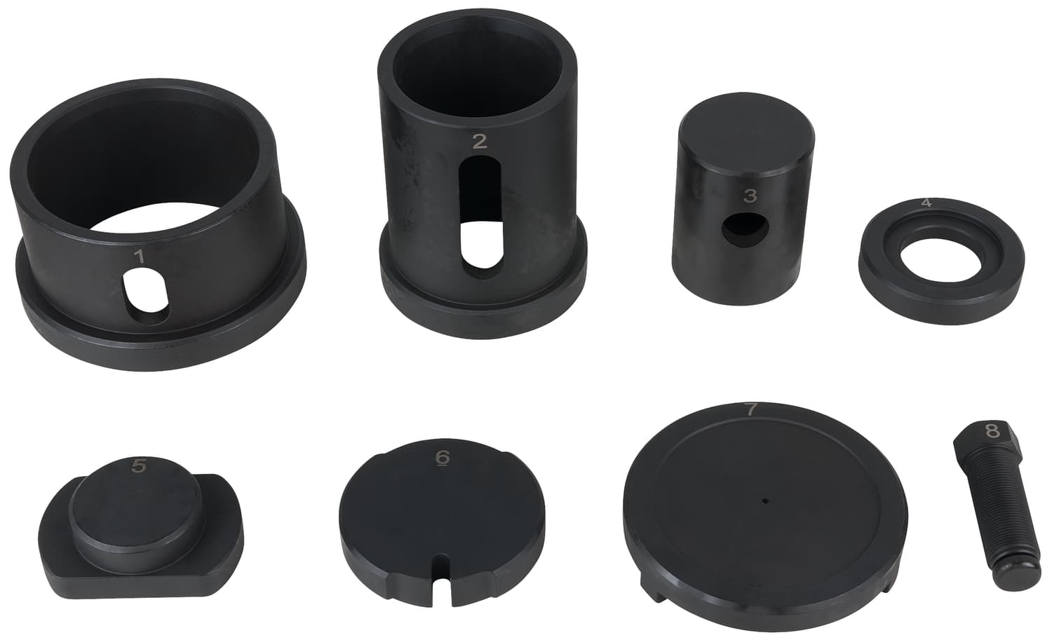 Jeu de douilles diam 70 mm pour triangle de suspension DAF. 8 pcs