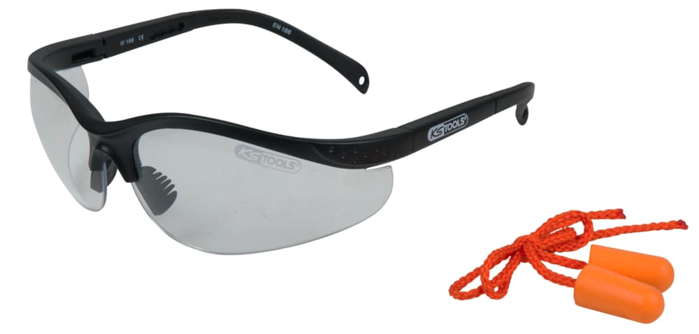 Lunette de protection - Transparente avec bouchons d'oreille