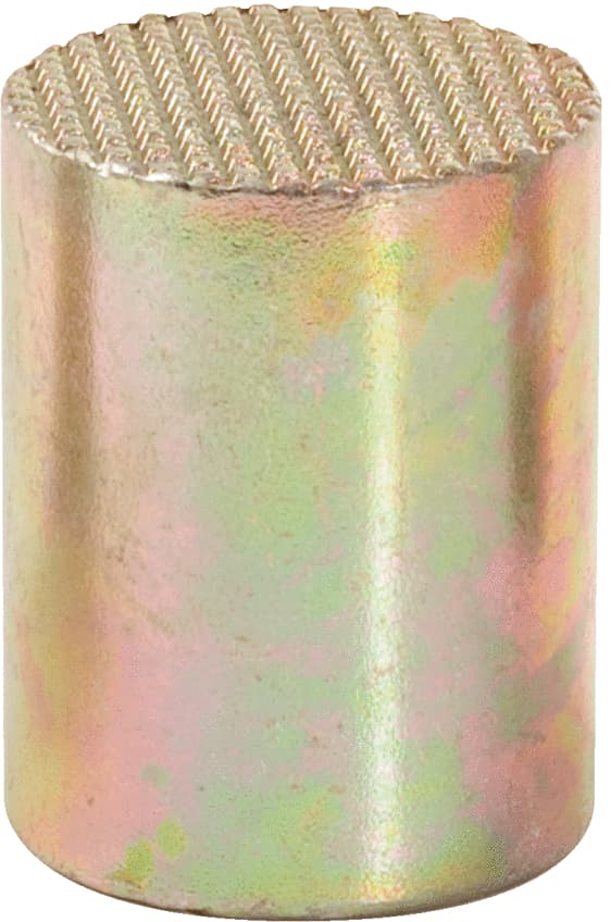 Embout de vérin, surface striée
