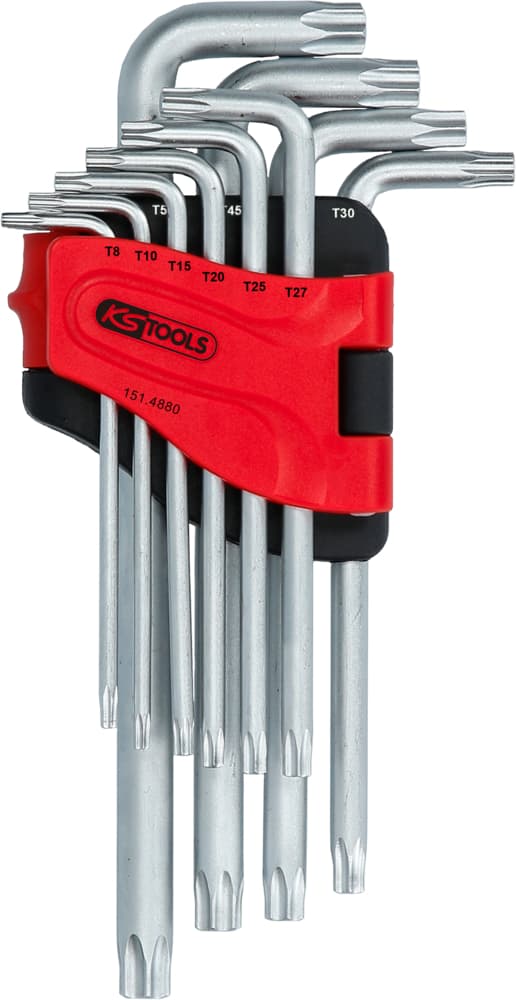 Jeu de clés mâles coudées Torx, longues, 10 pcs