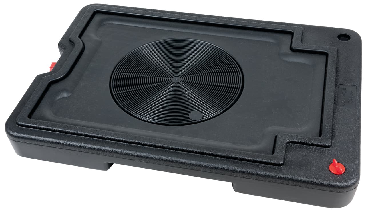 Bac de vidange 30 litres, extra-plat, sur roulettes