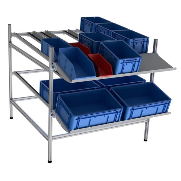 LEANDYNAMIC 500 PICKING l 1301 x P 1301 x H 1301 mm 2 niveaux avec 2 étagères ré