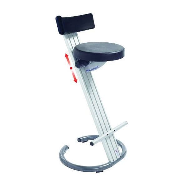 ASSIS-DEBOUT D'ATELIER CONFORT 350 mm assise polyurethane Ø 320 mm avec dossier