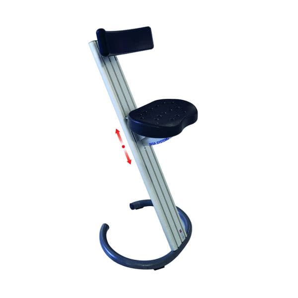 ASSIS-DEBOUT D'ATELIER CLASSIC 350 mm assise polyurethane avec dossier réglable