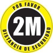 Juego de 2 pictogramas adhesivos en el suelo EXTRA (0.84 mm) Dia 300 mm : Distan