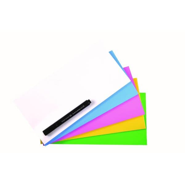 Lot de 250 Post.it électrostatiques coloris assortis (blanc, jaune, bleu, rose,