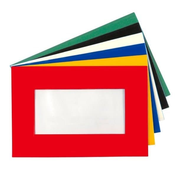 Lot de 2 pochettes adhésives personnalisable MEDIUM rouge L 310 x H 250 mm, Ep.