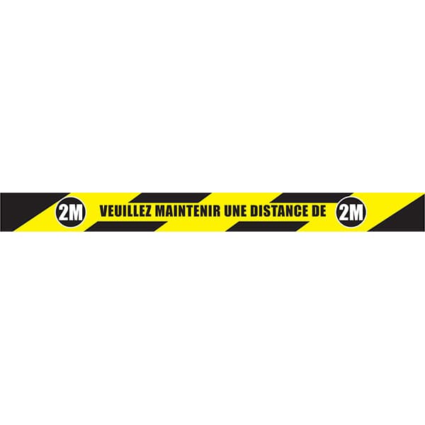 Rouleau adhésif au sol L 75 mm x l 15 mètres, Ep 0,84 mm : Gardez vos distances