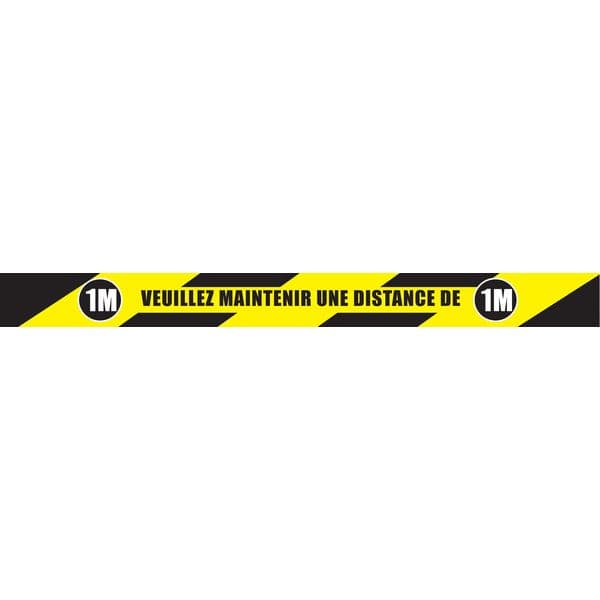 Rouleau adhésif au sol L 75 mm x l 15 mètres, Ep 0,84 mm : Gardez vos distances