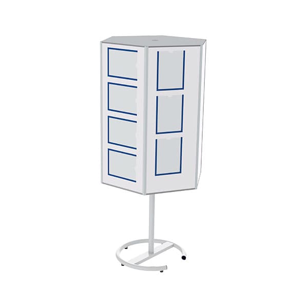 TOP'INFO 6 faces l 480 x H 1205 mm tôle blanche vernie