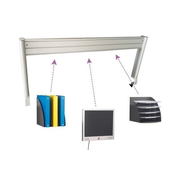 LEANERGO ALUMINIUM l 800 x H 400 mm fixation par pince sur plateau