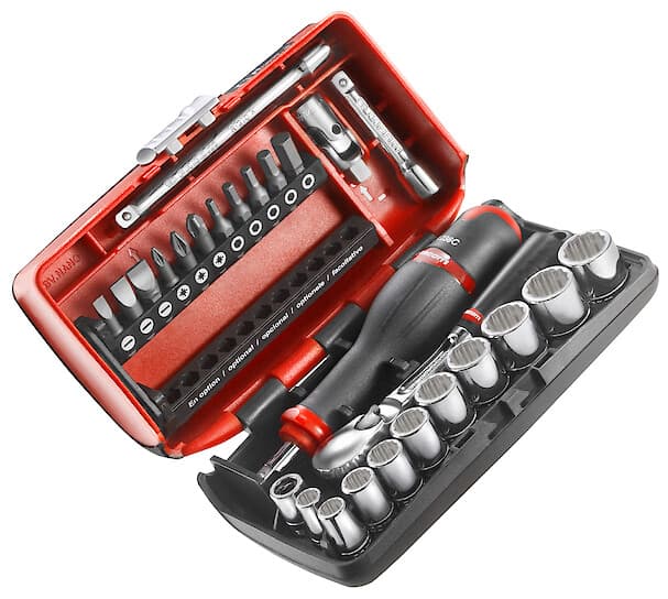 COFFRET DOUILLES 1/4' 12 PANS