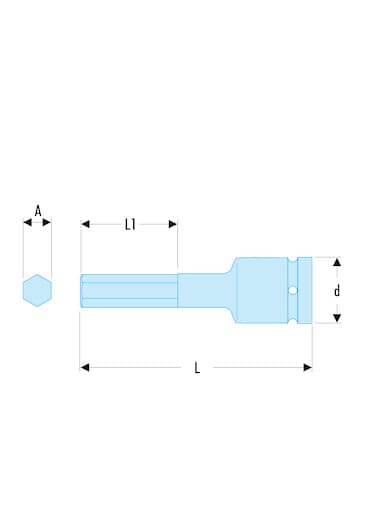 DOUILLE IMPACT 1/2' TVS HEXAGON 5MM