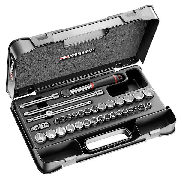 COFFRET DOUIL 3/8' 12P MM IN J.161B 34PC