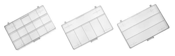 JEU DE 3 BOITES PLASTIQUES