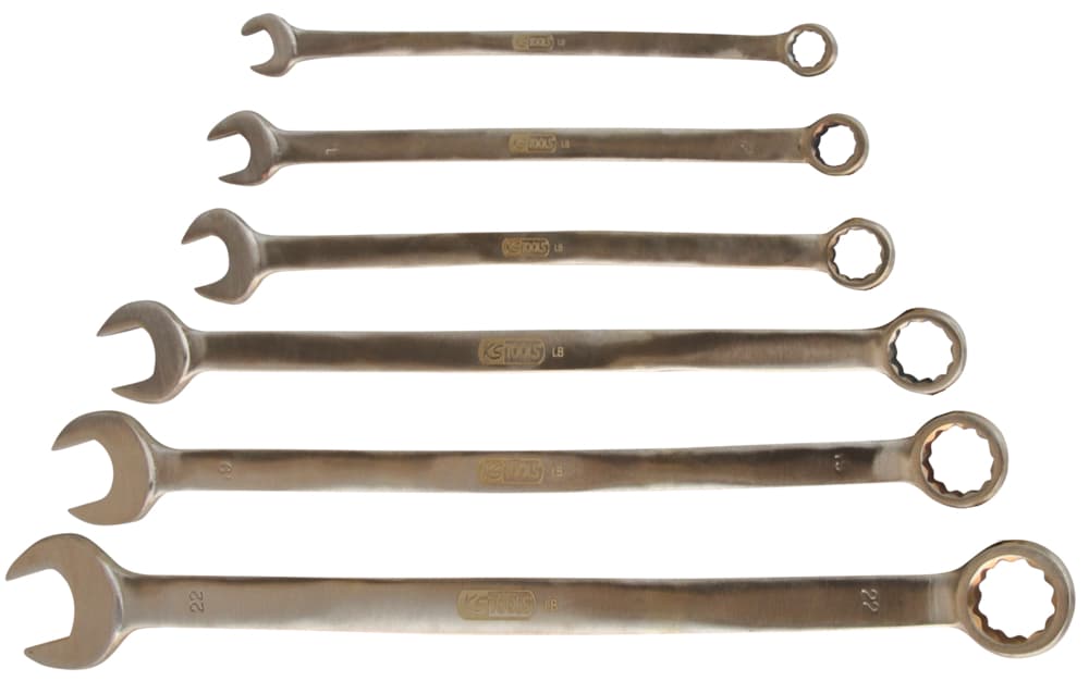 Jeu de clés mixtes extra-longues BRONZEplus. 6 pièces