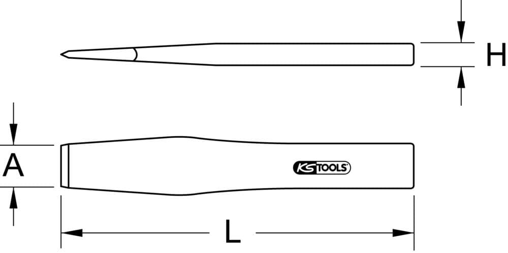 Burin plat BRONZEplus L. 200 x H. 8mm