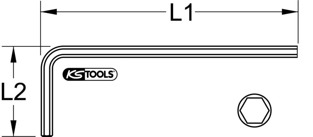 Clé mâle 6 pans BRONZEplus 3-4''. 180mm