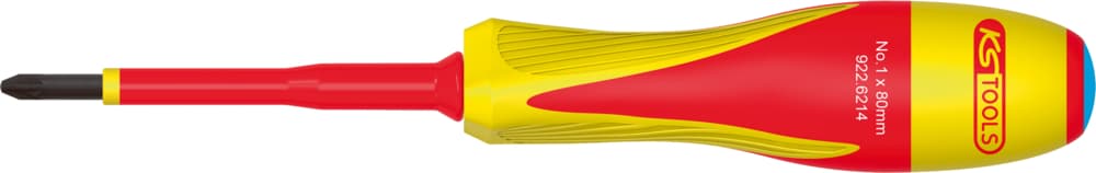 Tournevis POZIDRIV® bi-matière isolé 1000V. PZ1 - 80x185 mm