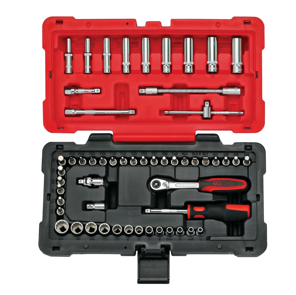 Coffret de douilles et accessoires ULTIMATE 12 pans - 1-4''. 54 pièces