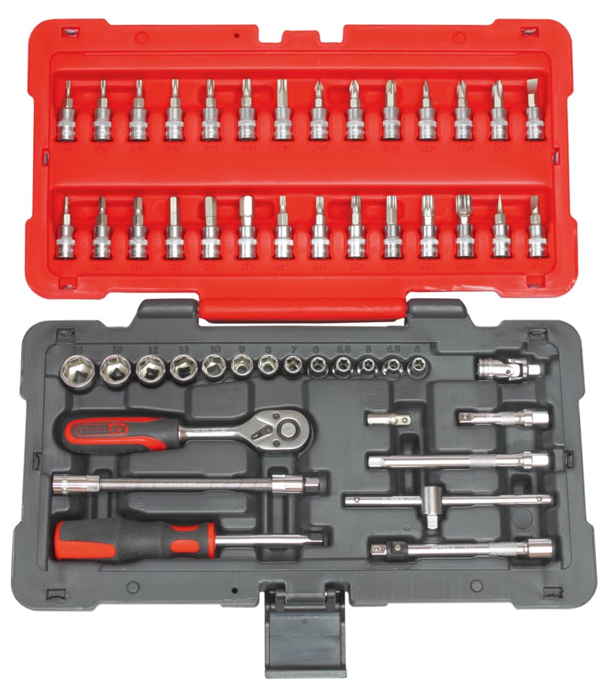 Coffret de douilles et accessoires ULTIMATE® 1-4''. 50 pièces