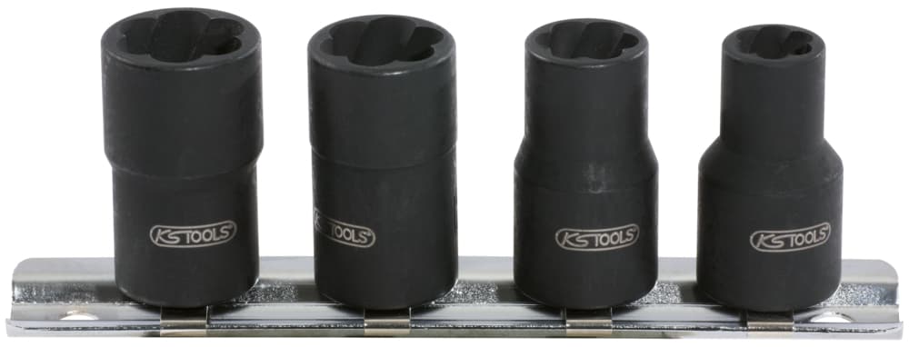 Jeu de douilles à chocs spéciales sur rail 3/8'', 8 à 13 mm, 4 pcs