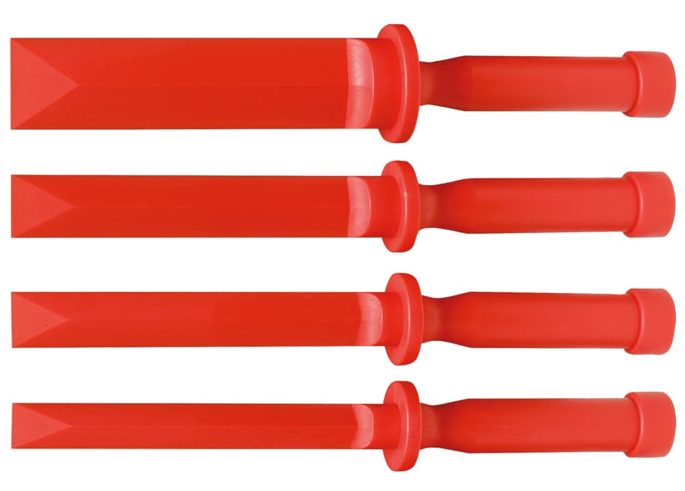 Jeu de grattoirs plats en PVC souple. 4 pièces