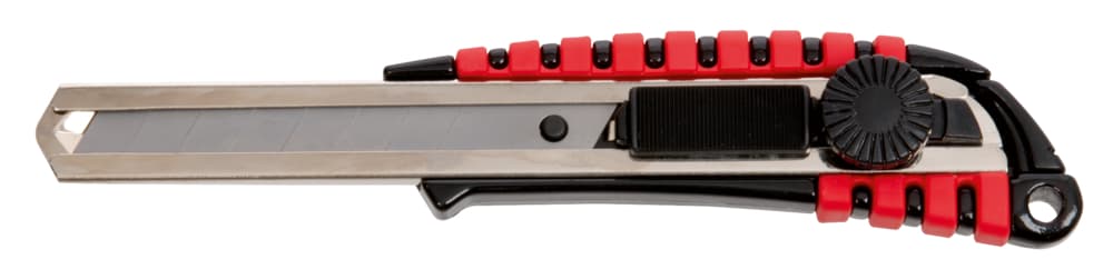 Cutter manche bi-matière à retour de lame automatique. 18 mm- L.190mm